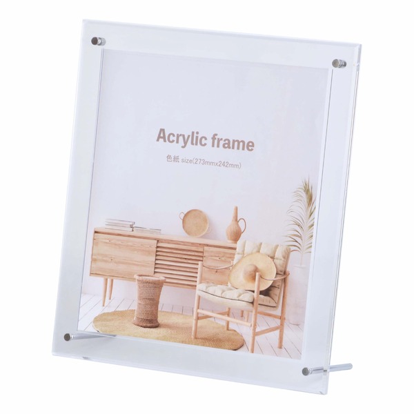 アクリルフレーム 色紙 273×242mm スタンド付・吊り下げパーツ付き 縦横兼用 透明アクリル 写真立て 額 額縁 フレーム【メーカー直送】代引き・銀行振込前払い不可・同梱不可の通販は 5,523円