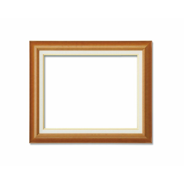 Pサイズ額 〕 油絵額 キャンバス額 木製 茶色 P12号 606×455mm チーク