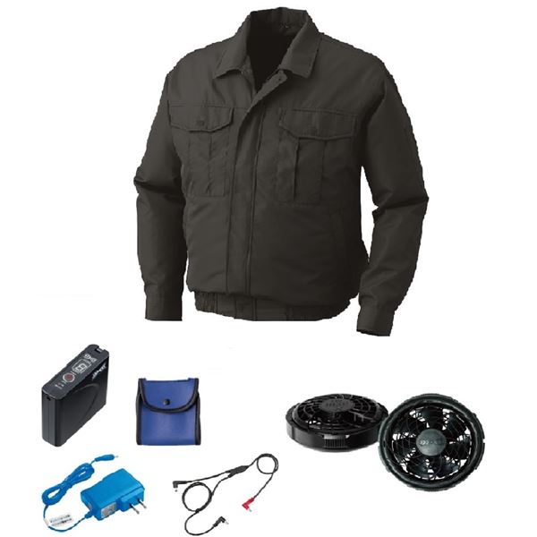 KU90540 空調服 R ポリエステル製 FAN2300B・RD9261・LISUPER1セット チャコール 3L KU90540 空調服 R ポリエステル製 FAN2300B・RD9261・LISUPER1セット