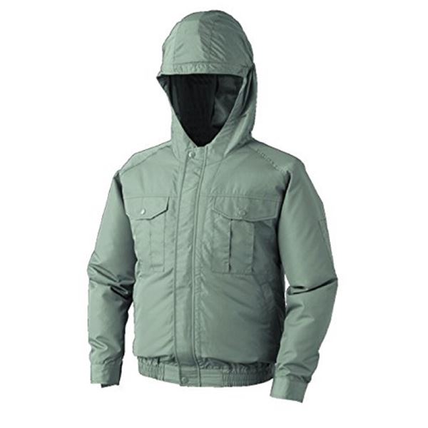KU90810 空調服 R ポリエステル製フード付き 服のみ モスグリーン 4L |b04の通販は 5,593円