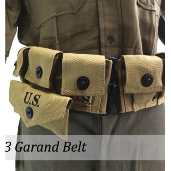 アメリカ軍 M1923 ガーランド ベルト カーキ 綿100％ 米軍 レプリカ