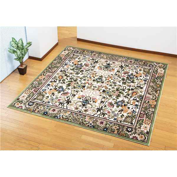 モケット織 ラグマット/絨毯 (正方形 240cm×240cm) 抗菌防臭 洗える 日本製 高耐久 (和室 洋室) |b04の通販は