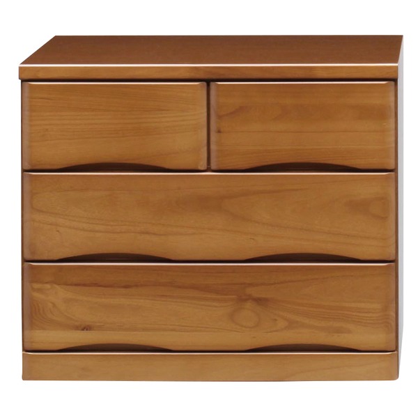 クローゼットチェスト 衣類収納 幅75cm ブラウン 木製 桐材 隠しキャスター付 日本製 EVE イブ 完成品 開梱設置 |b04の通販は 19,314円