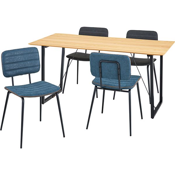 パーソナルチェア リビングチェア 幅45.5cm ネイビー 2脚セット ソフトレザー スチール リビング ダイニング インテリア家具 パーソナルチェア リビングチェア 幅45.5cm ネイビー 2脚セット ソフト