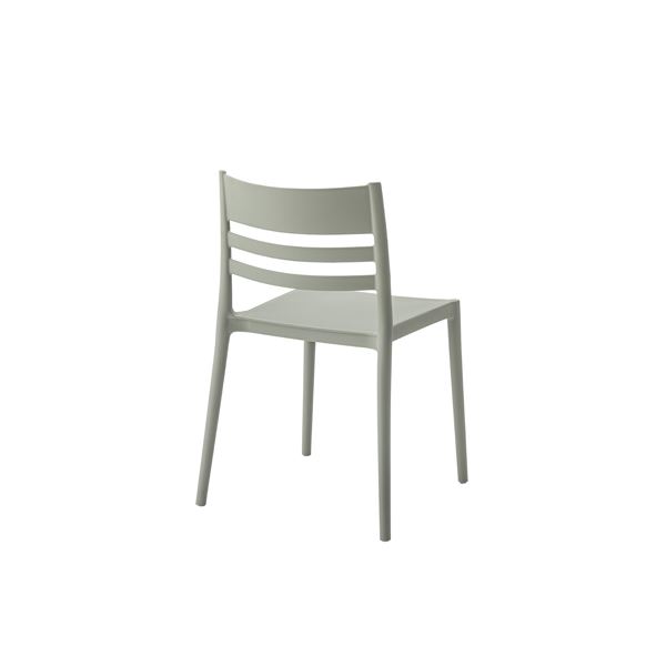 スタッキングチェア パーソナルチェア 幅49cm ライトグレー 4脚セット 軽量 移動便利 お手入れ簡単 リビング ダイニング