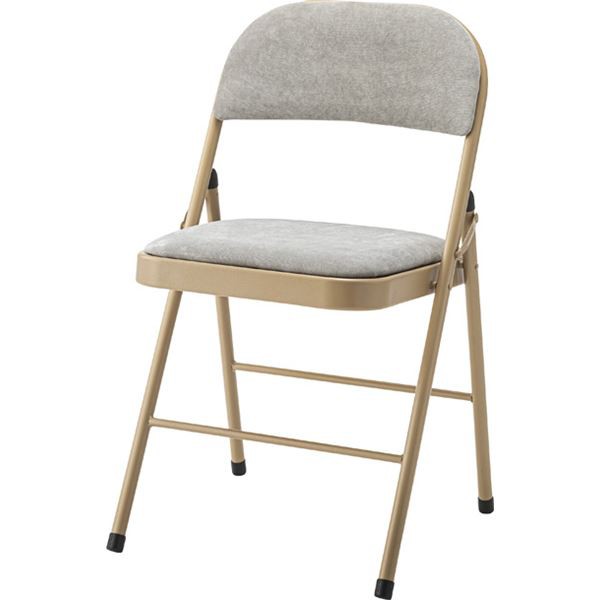 折りたたみ椅子 折りたたみチェア 幅47cm グレー 4脚セット スチール フォールディングチェア 完成品 リビング ダイニング |b04の通販は