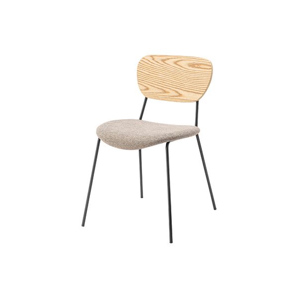 (まとめ) チェア ベージュ 完成品 (×2セット) シンプル |b04