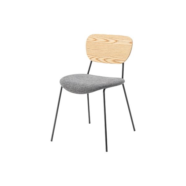 (まとめ) チェア グレー 完成品 (×2セット) シンプル |b04