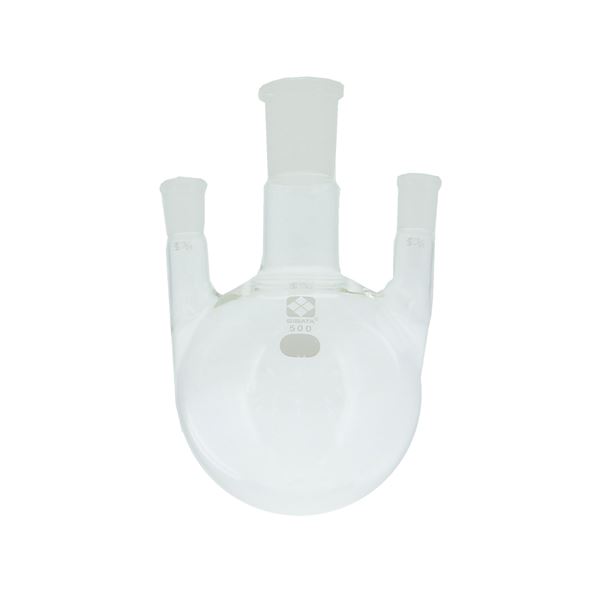 (柴田科学)共通摺合三口丸底フラスコ 500mL 005330-29500 |b04の通販は