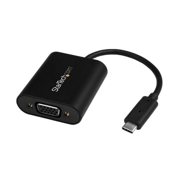 (まとめ）StarTechUSB-C-VGA変換アダプタ プレゼンテーション・モード切替スイッチ CDP2VGASA 1個(×3セット) |b04