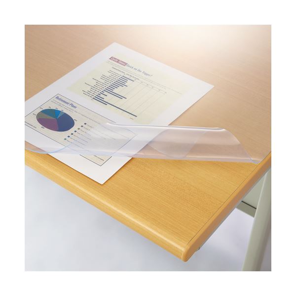 (まとめ）ライオン事務器 デスクマット再生オレフィン製 光沢仕上 シングル 1190×690×1.5mm No.127-SRK 1枚(×3セット) |b04の通販は