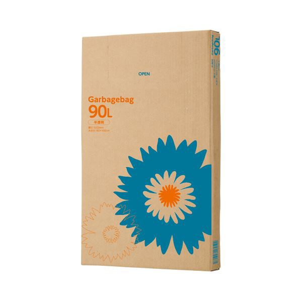 まとめ）TANOSEE ゴミ袋 半透明 90L 110枚入×3箱(×3セット) |b04