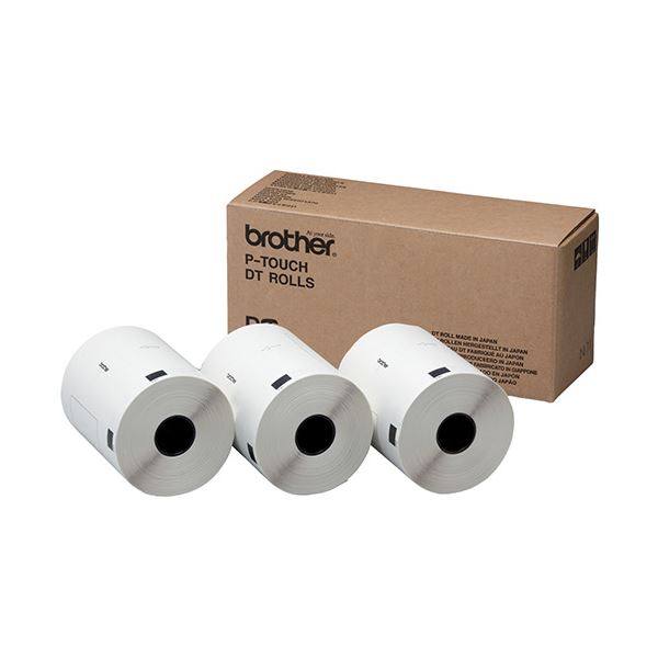 (まとめ）ブラザー DTプレカットラベル102×51mm 白/黒文字 DT-240 1パック(1800枚:600枚×3個)(×3セット) |b04