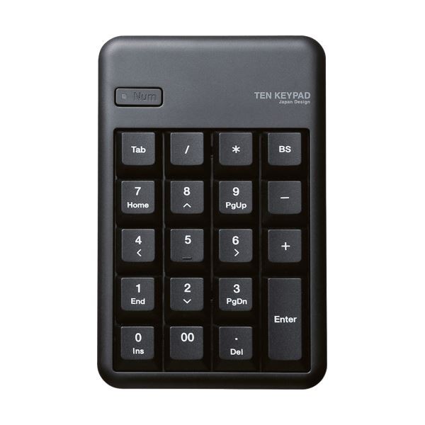 (まとめ) エレコム2.4GHzワイヤレステンキーパッド ブラック TK-TDM017BK 1個 (×5セット) |b04