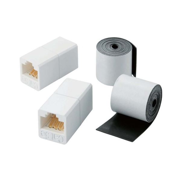 (まとめ) エレコム 屋外用コンパクトRJ45中継コネクタ（Cat5E） カテゴリー5E用 LD-VAPFR／RJ45WP 1セット（2個） (×5セット) |b04