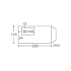 (まとめ) ハート 透けない封筒 ケント 長6 セロ窓付 80g／m2 〒枠なし XQP651 1セット（500枚：100枚×5パック） (×5セット) |b04