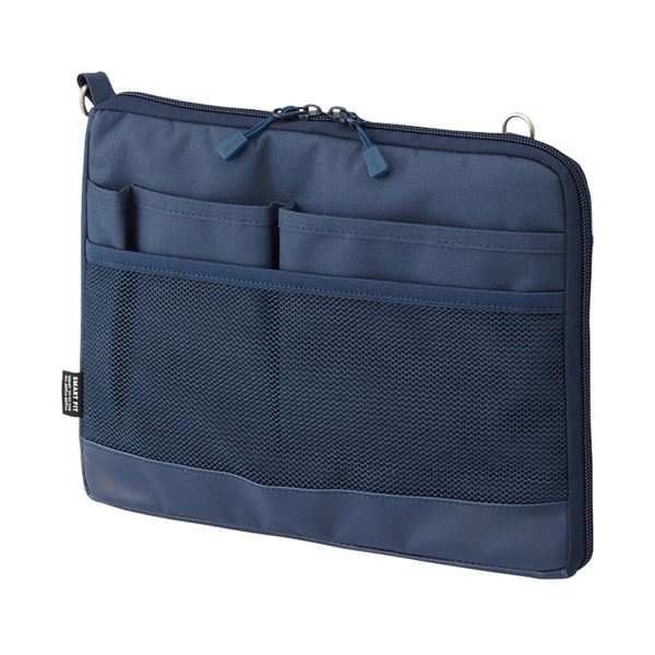 (まとめ) リヒトラブ SMART FITACTACT バッグインバッグ (ヨコ型) A5 ネイビー A-7680-11 1個 (×10セット) |b04の通販は