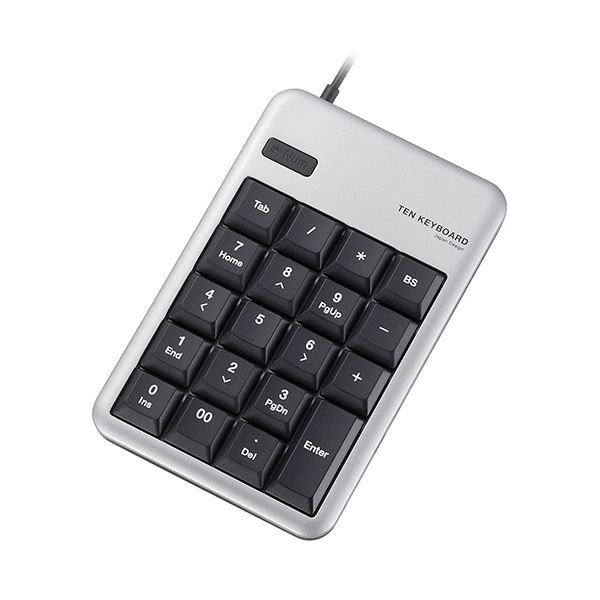 (まとめ) エレコム テンキーパッド Mサイズメンブレン シルバー TK-TCM011SV 1個 (×10セット) |b04の通販はキーボード