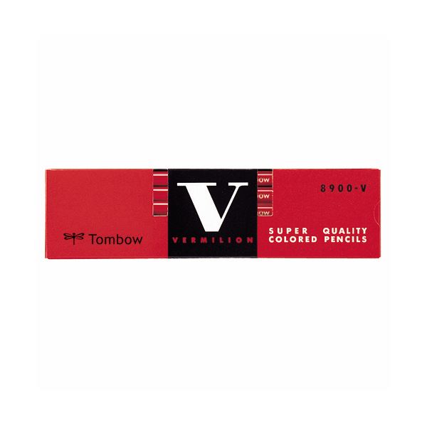 (まとめ) トンボ鉛筆 赤鉛筆 (朱色) 8900-V 1箱(12本) (×10セット) |b04の通販は