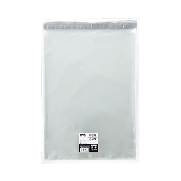 (まとめ) TANOSEE OPP袋 フタ・テープ付A3用 310×430+40mm 1パック（100枚） (×10セット) |b04の通販は 13,434円