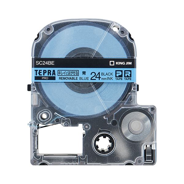 (まとめ) キングジム テプラ PRO テープカートリッジ キレイにはがせるラベル 24mm 青／黒文字 SC24BE 1個 (×10セット) |b04の通販は 10,521円