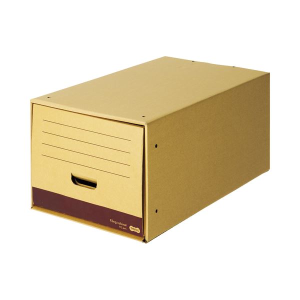 (まとめ) TANOSEE ファイリングキャビネット ロングタイプ A4用 内寸W322×D544×H263mm 1個 (×10セット) |b04