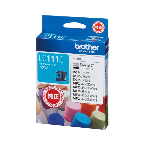 (まとめ) ブラザー BROTHER インクカートリッジ シアン LC111C 1個 (×10セット) |b04の通販は