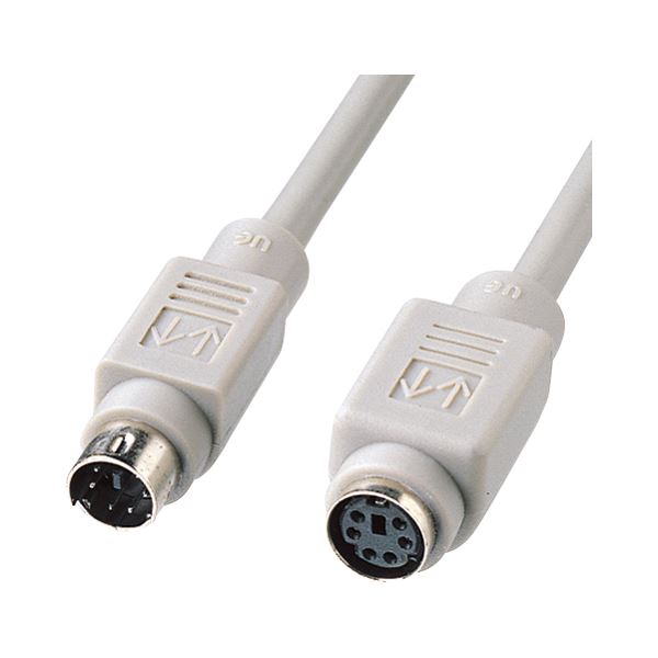 (まとめ) サンワサプライ キーボード延長ケーブルミニDIN6オス-メス 2m KB-K662K 1本 (×10セット) |b04の通販は 12,043円