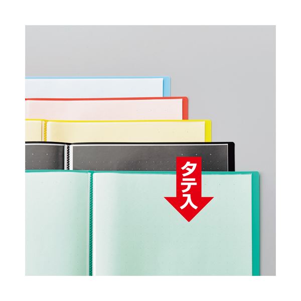 (まとめ) キングジム クリアファイル カラーベースW A4タテ 40ポケット 背幅24mm 緑 132CW 1冊 (×10セット) |b04