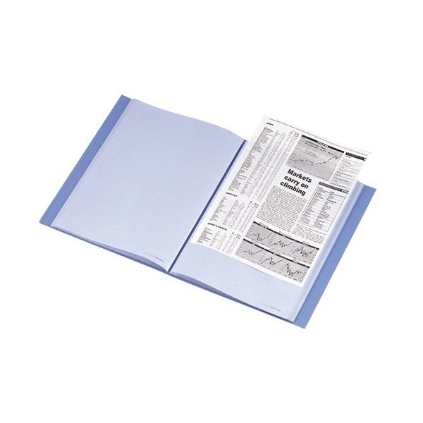 (まとめ) キングジム クリアファイル カラーベースW A4タテ 40ポケット 背幅24mm 緑 132CW 1冊 (×10セット) |b04