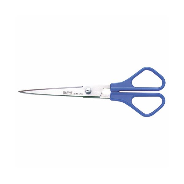 (まとめ) ライオン事務器 ステンレスはさみ刃渡り70mm 青 No.150 1本 (×10セット) |b04の通販は