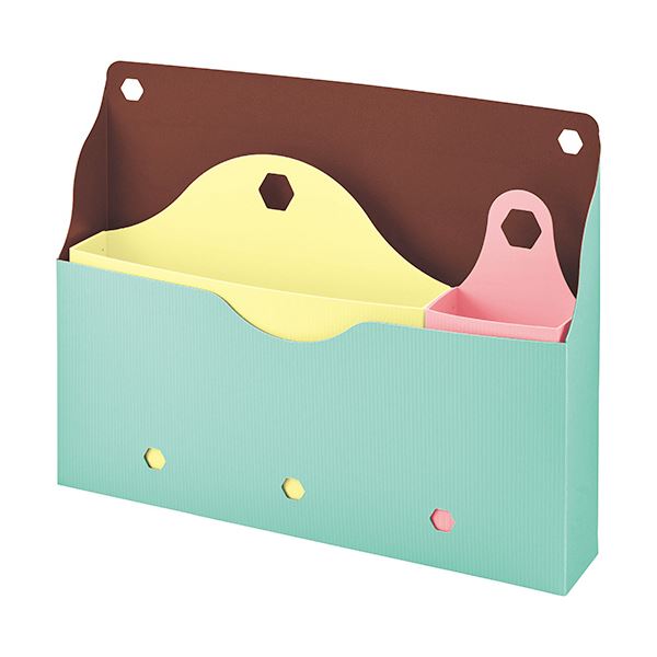 (まとめ) ライオン事務器 カスタマイズボックスミントグリーン CB-3 1セット (×10セット) |b04の通販は