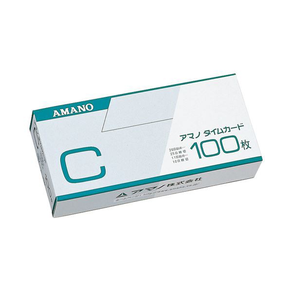 (まとめ) アマノ 標準タイムカード Cカード 25日締／10日締 1パック（100枚） (×10セット) |b04
