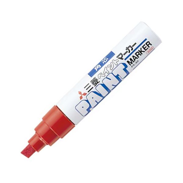 (まとめ) 三菱鉛筆 油性ペイントマーカー 太字角芯 赤 PX30.15 1本 (×30セット) |b04の通販は 7,538円