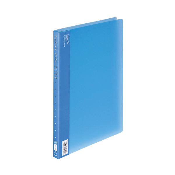 (まとめ) ライオン事務器PPレターファイル(エール) A4タテ 120枚収容 背幅18mm ブルー LF-363A-B 1冊 (×30セット) |b04の通販は