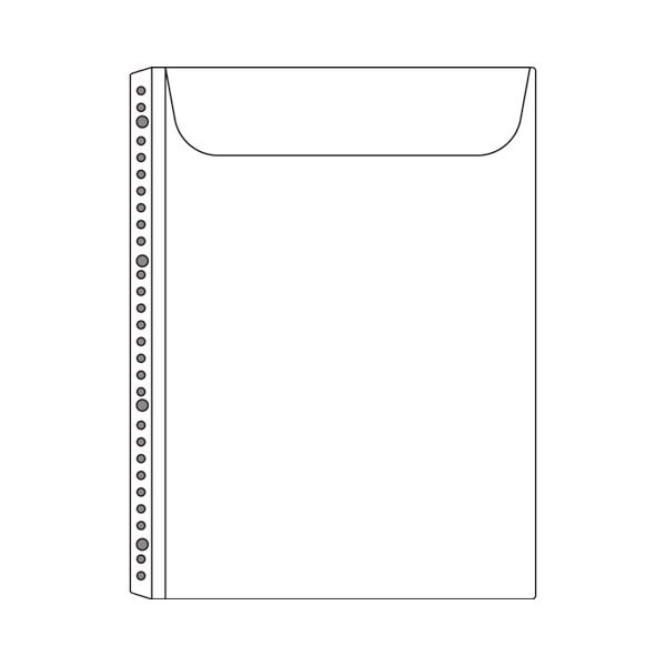 (まとめ) コクヨ クリヤーブック替紙 封筒型マチ付き A4タテ 2・4・30穴 ラ-A35 1パック(10枚) (×30セット) |b04の通販は