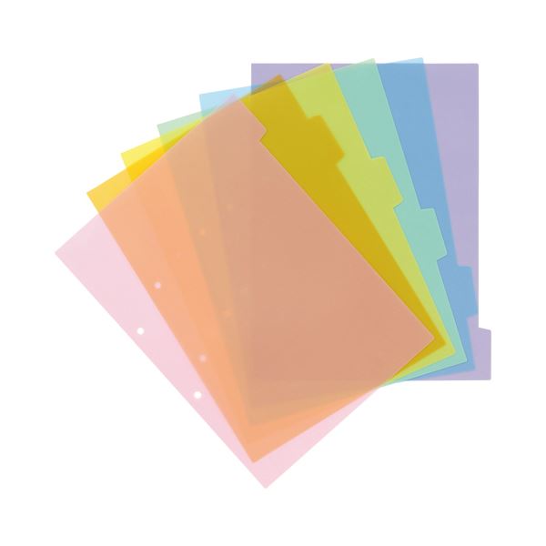 まとめ）TANOSEE インデックス(PP)A4タテ 2穴 12山 1組 〔×20セット