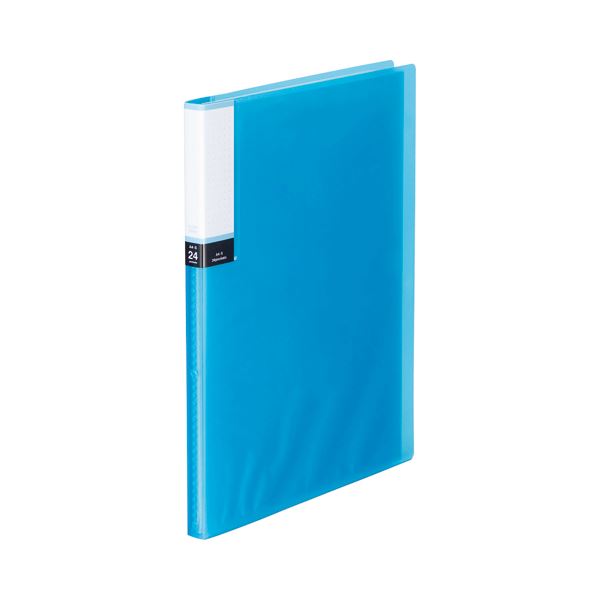 （まとめ）コクヨクリヤーブック（Glassele） 固定式・背ポケット A4タテ 60ポケット ブルー ラ-GLB60B 1セット（4冊） |b04 まとめ）コクヨ クリヤーブック（Glassele） 固定式・背ポケット A4