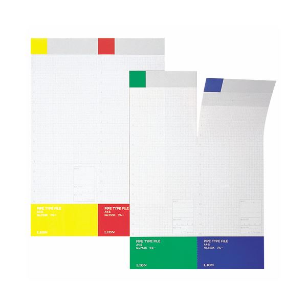 (まとめ) ライオン事務器 パイプ式ファイルNo.743K用背紙 A4タテ 1パック(5枚) (×30セット) |b04の通販は