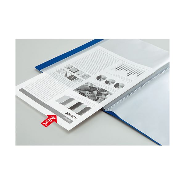 (まとめ) コクヨ クリヤーブック(クリアブック)(K2)固定式 A4タテ 20ポケット 背幅18mm 中紙なし 青 K2ラ-K20B 1冊 (×30セット) |b04