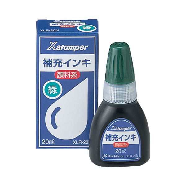 (まとめ) シヤチハタ Xスタンパー 補充インキ 顔料系全般用 20ml 緑 XLR-20N 1個 (×30セット) |b04