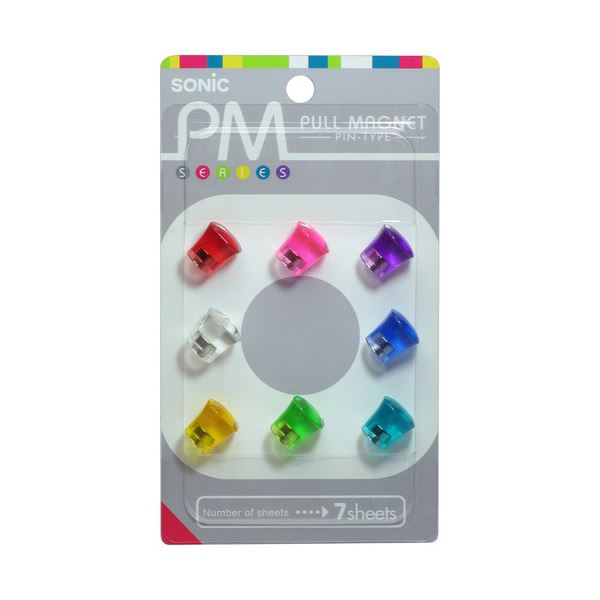 (まとめ) ソニック PM プルマグネット ピンタイプ 直径12×高さ13mm 色込 MG-787 1パック(8個) (×30セット) |b04の通販は
