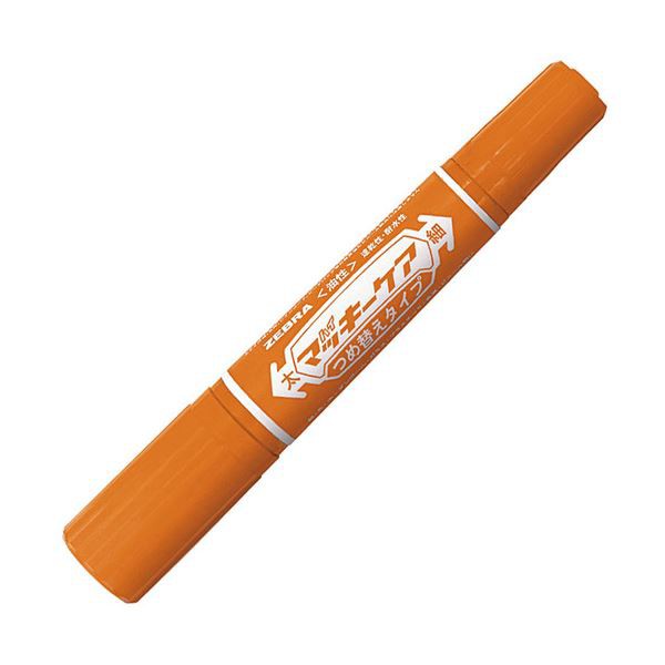 (まとめ) ゼブラ 油性マーカー ハイマッキーケアつめ替えタイプ 太字+細字 オレンジ YYT5-OR 1本 (×50セット) |b04の通販は 6,031円