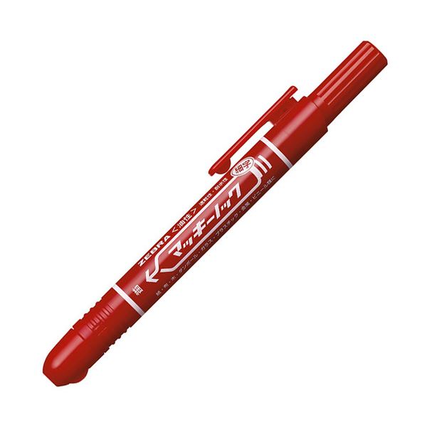 (まとめ) ゼブラ 油性マーカー マッキーノック細字 赤 P-YYSS6-R 1本 (×50セット) |b04の通販は