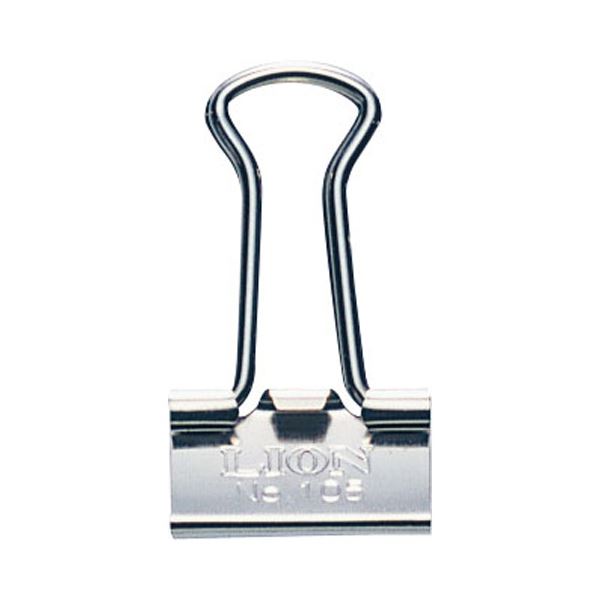 (まとめ) ライオン事務器 バインダークリップニッケルメッキ 豆 口幅13mm No.105N 1箱（10個） (×50セット) |b04