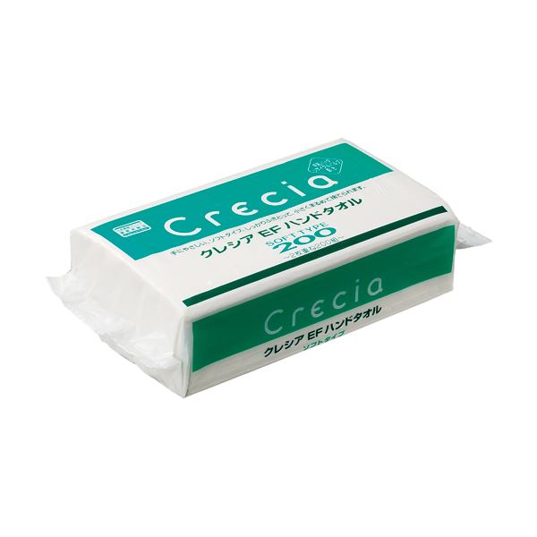 （まとめ） 日本製紙クレシア クレシア EFハンドタオル ソフトタイプ 200組 1パック 〔×40セット〕 まとめ) 日本製紙クレシア クリネックス 水解性ハンドタオル200 200枚