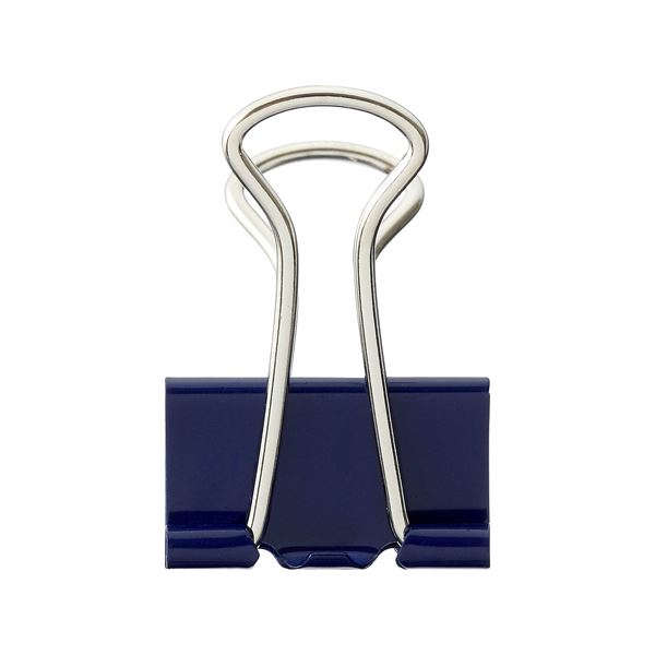 (まとめ) TANOSEE ダブルクリップ 小 口幅19mm ブルー 1箱（10個） (×100セット) |b04の通販は