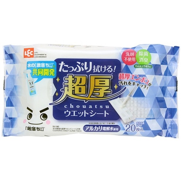 （まとめ）レック 水の激落ち 超厚ウエットシートSS-180 1パック（20枚）(×50セット) |b04の通販は