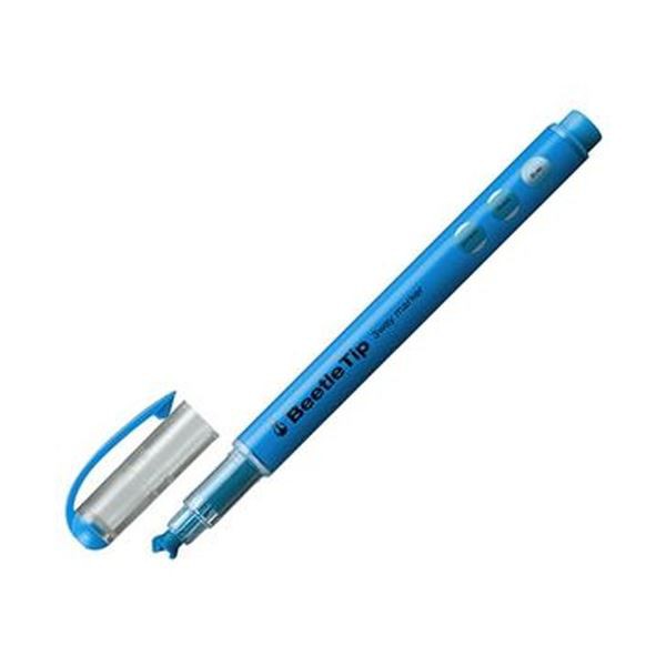 （まとめ）コクヨ スリーウェイ蛍光マーカーBeetle Tip ライトブルー PM-L301B 1セット（10本）(×10セット) |b04の通販は