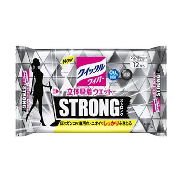 (まとめ) 花王 クイックルワイパー 立体吸着ウエット 32枚〔×10セット〕